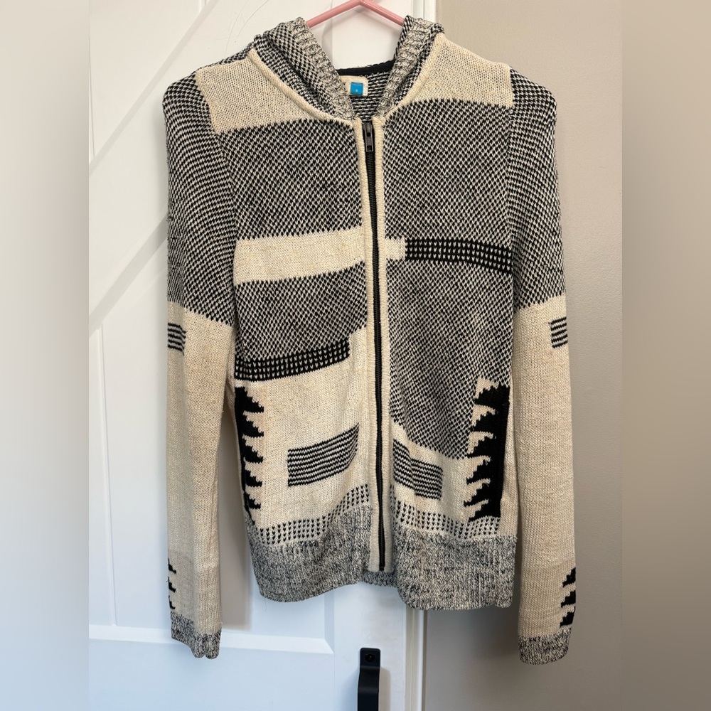 Anthropologie geometric Zip-up